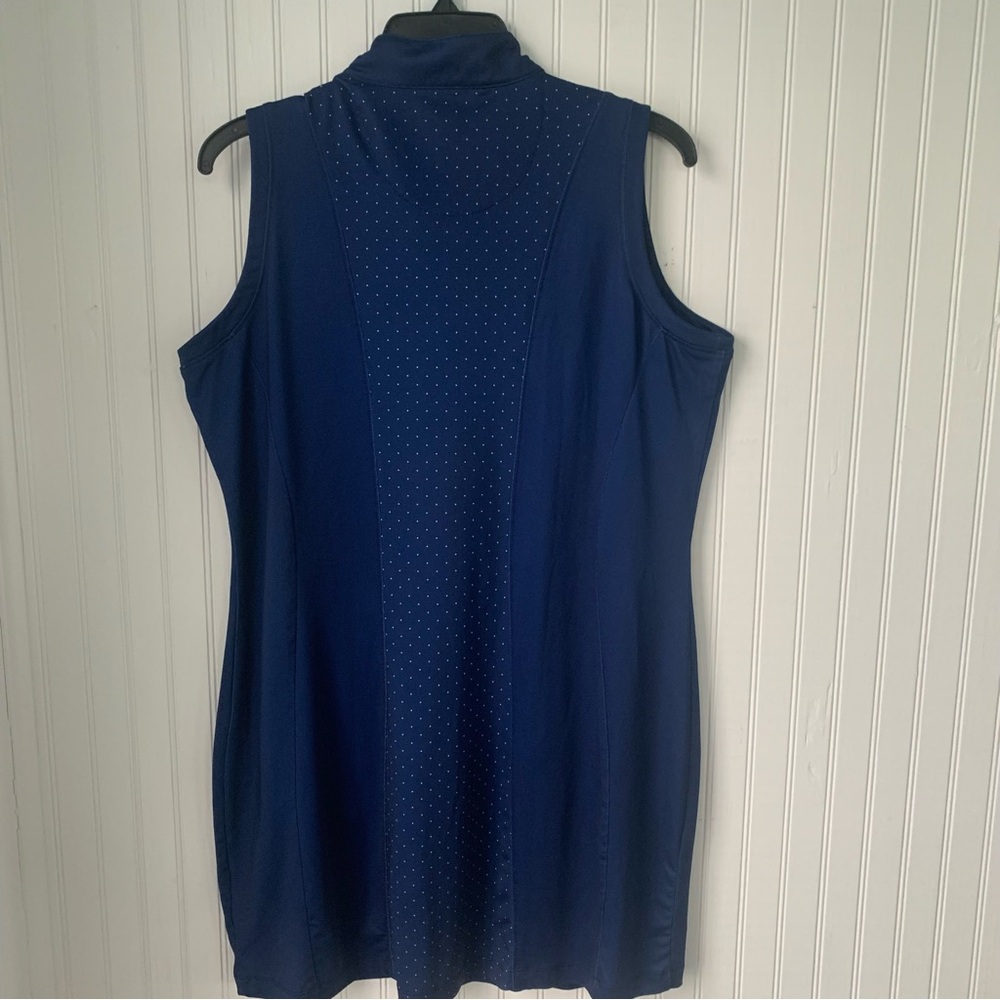 Pebble Beach (L) Dry Luxe Navy Sleeveless Dress with Light Blue Accents - Picture 6 of 7